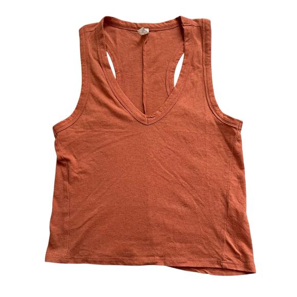 Free People Intimately rust orange cotton crop tank top size S - Picture 11 of 11